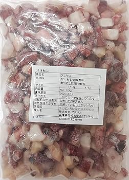 Amazon.co.jp: タコカット ( 蛸 ) 1kg ( 1個 2-3g ) ×10P たこ焼